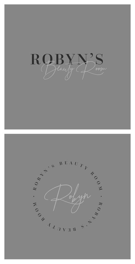 Lucys Logos Robyns Beauty Room Logo Design Typography