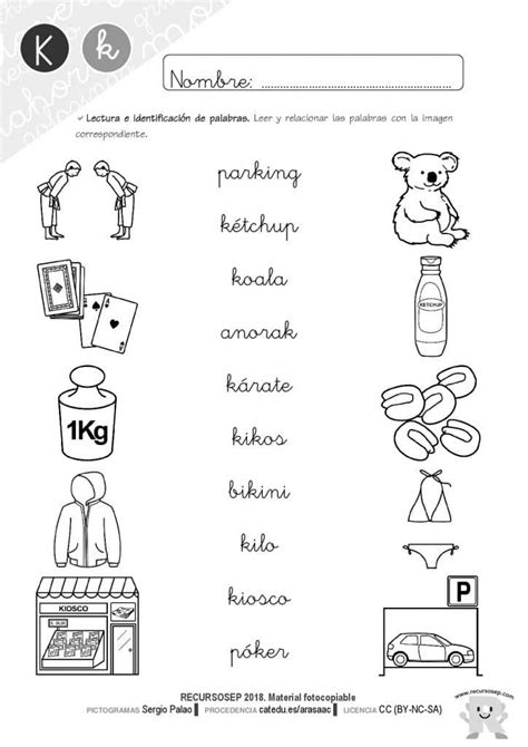 Palabras Con K En Español Para Niños Niños Relacionados
