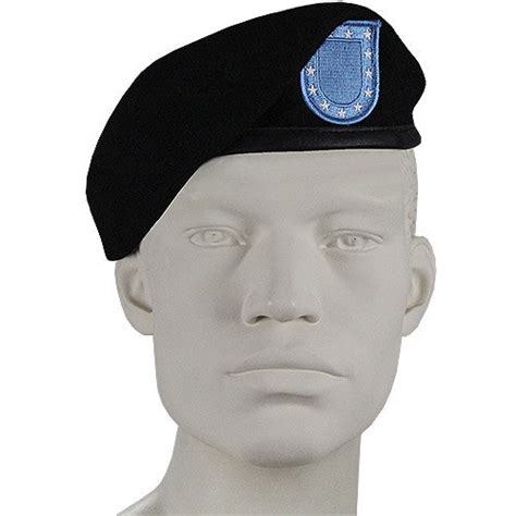 Formed And Inspection Ready Black Beret With Flash Usamm