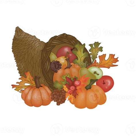 Thanksgiving Cornucopia Clipart Png