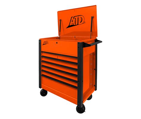 Save Big On Atd 70402 7 Drawer Orange Tool Cart At