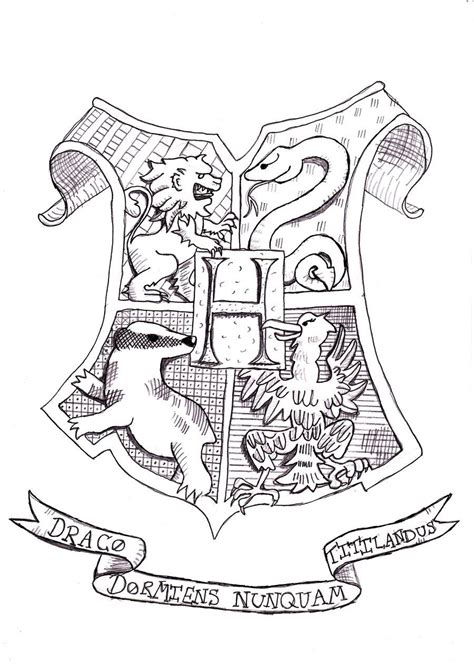 Harry Potter Kolorowanki Hogwart Crest Kolorowanki Strona Główna
