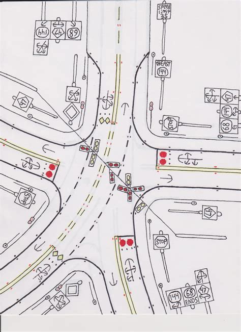 5 Way Intersection Urban Design Plan Road Drawing Architecture
