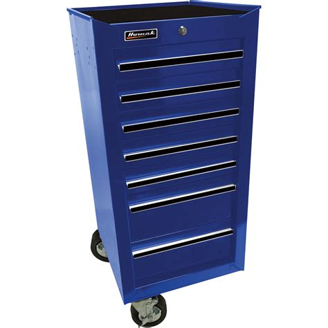 Homak 17in Pro Series 7 Drawer Side Cabinet — Blue Model Bl08041071