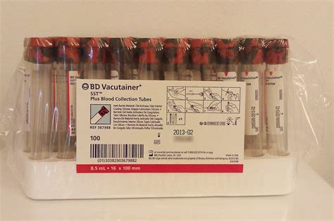 Bd Vacutainer Plus Plastic Serum Tubes Red Grey X Mm X Ml Ca Bd