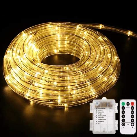 Battery Operated Led Rope Lights Youngpower Warm White String Lights