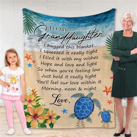 Granddaughter Gifts from Grandma Grandpa, Granddaughter Blanket, to