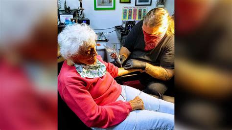 a 103 year old woman got her first tattoo to cross it off her bucket list cnn