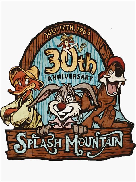 Splash Mountain Anniversary30thbest Design For Fans Sticker For