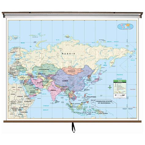 Asia Primary Wall Map Shop Classroom Maps