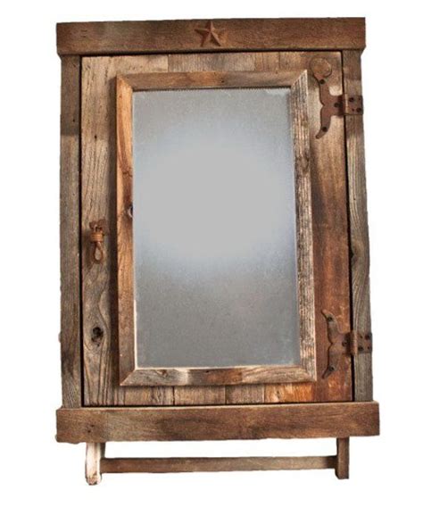 Reclaimed Farmhouse Rustic Medicine Cabinet With Mirror Etsy Rustic