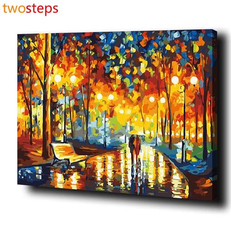TwoSteps DIY Digital Canvas Oil Painting By Numbers Pictures Coloring