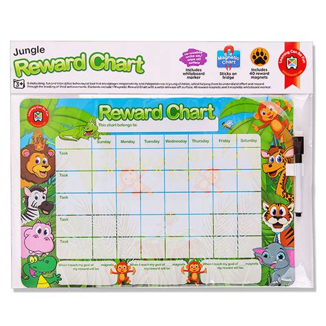 Lcbf Magnetic Reward Chart Reusable With 40 Reward Magnets 39cm X 27cm