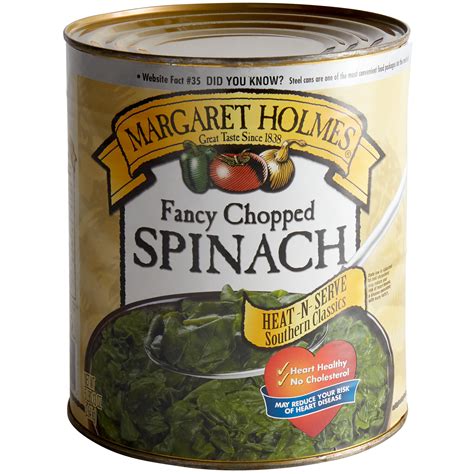 Canned Spinach 6 Case Finely Chopped In 10 Cans