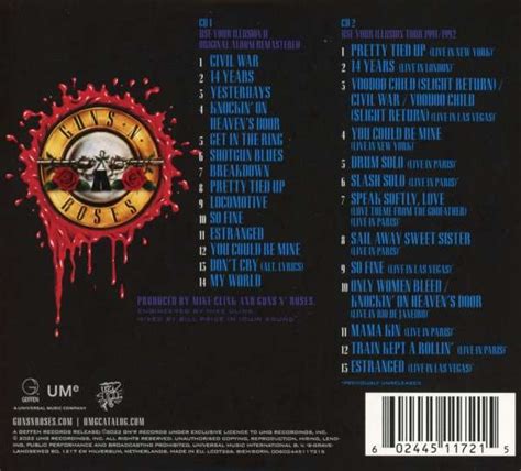 Guns N Roses Use Your Illusion Ii Deluxe Edition 2 Cds Jpc