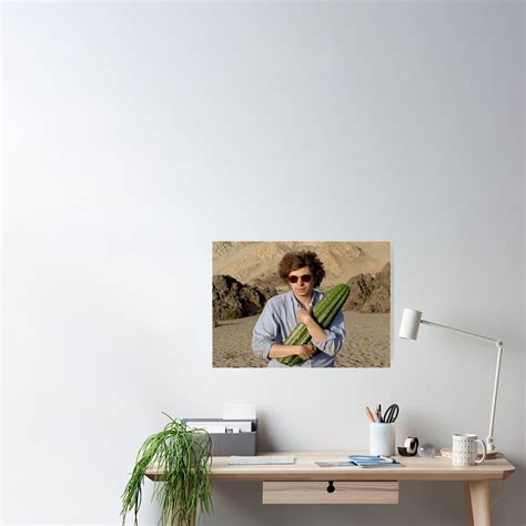 Michael Cera Holding A Cactus In The Desert Poster By Thadcox Redbubble
