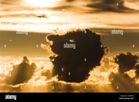 Sunrays Breaking Through The Clouds Stock Photo Alamy