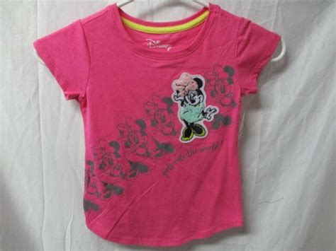 Nwt Disney Minnie Mouse Girls Rule The World T Shirt Sizes 45 78