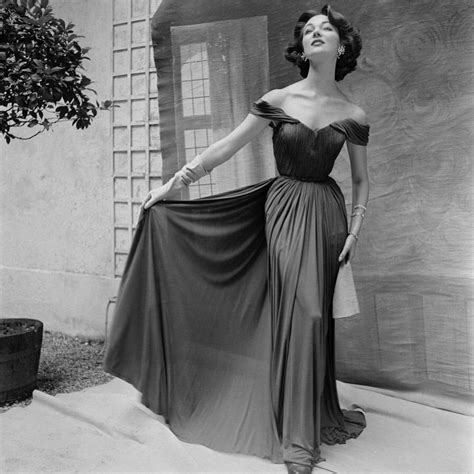 Germaine Lecomte Ah 1953 54 Photo Henry Clarke Mannequin Ivy Nicholson Glam Dresses 50s