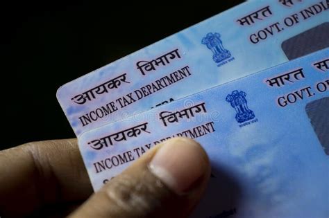 Pan Id Card Of Income Tax Department In Hand Editorial Photo Image Of