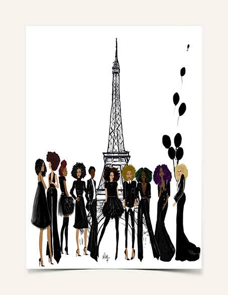 parisian noire art print — nicholle kobi boutique