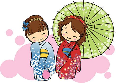 Best Kimono Girl Illustrations Royalty Free Vector Graphics And Clip Art