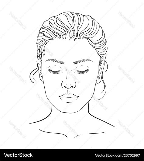 Face Chart Makeup Artist Blank Royalty Free Cartoon Cartoondealer Hot Sex Picture