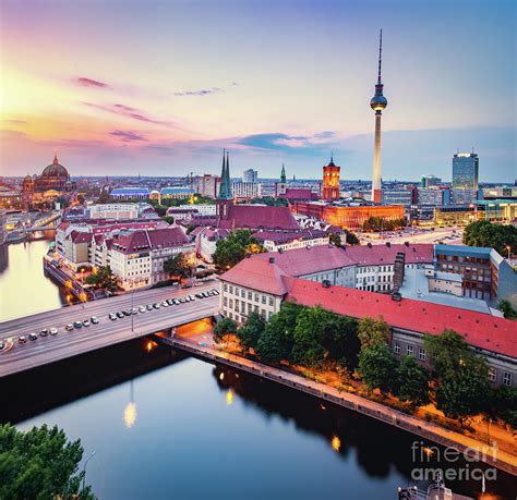 Berlin Germany At Sunset Photograph By Michal Bednarek Fine Art America