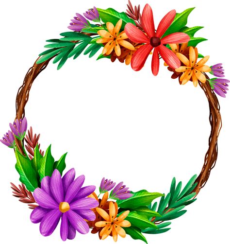 Image Hd Spring Floral Png Images Hoop Wreath Boards Wreaths