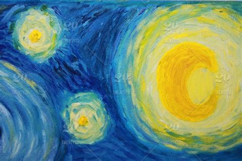 Starry Night Painting Background Hd Painting Inspired