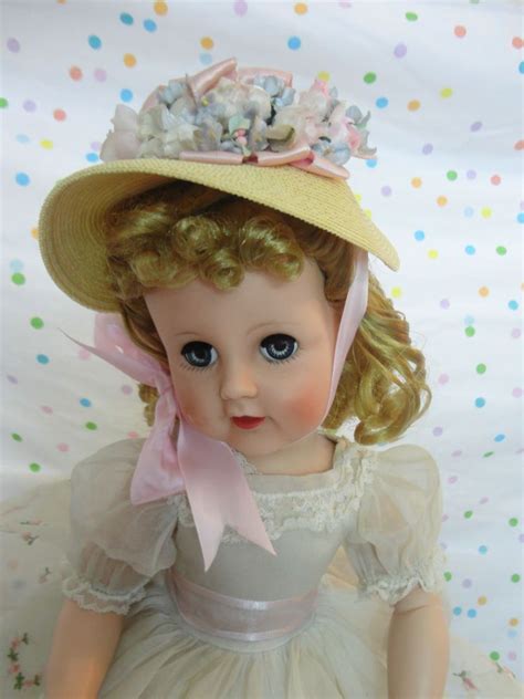1952 vintage madame alexander madeline 18 rose organdy tagged dress and bonnet alexander dolls