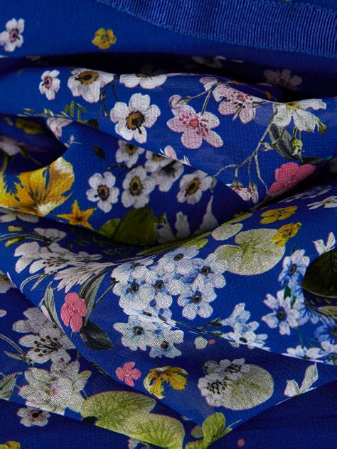 Hobbs Carly Floral Print Midi Dress Cobalt Blue At John Lewis And Partners