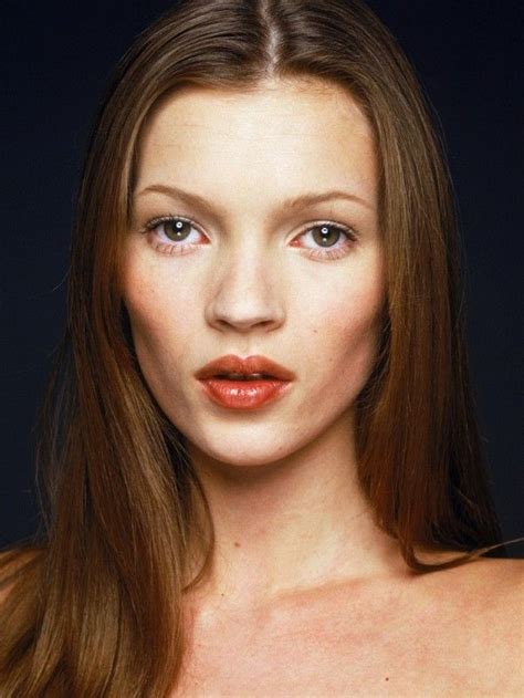 Kate Moss With Darker Hair And A Classic 90s Brown Lip In 1995