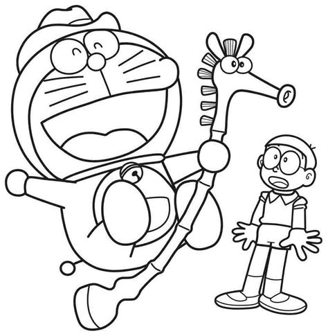 Gambar Mewarnai Doraemon Dan Nobita Gambar Mewarnai