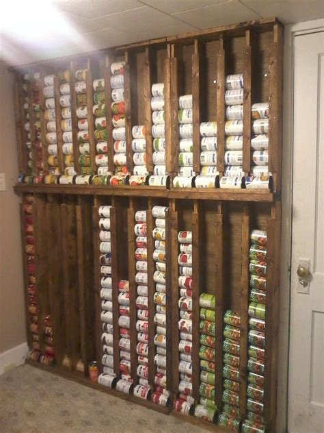 Idea For Storing Food Cans In The Kitchen Canned Food Storage Food