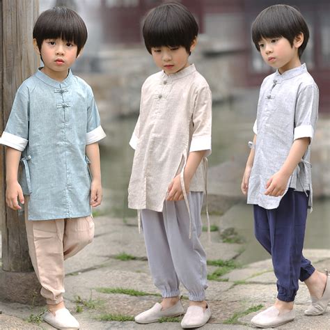Boys Tang Suit For Kids Hanfu Children Clothes Boystang Clothes Summer
