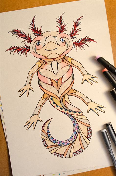 Axolotl Ajolote Dibujo Dibujos Obras De Arte Mexicano Images And Images The Best Porn