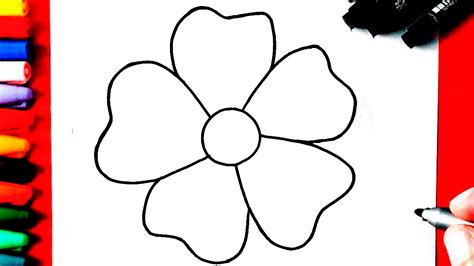 Como Dibujar Una Flor Muy FÁcil Youtube