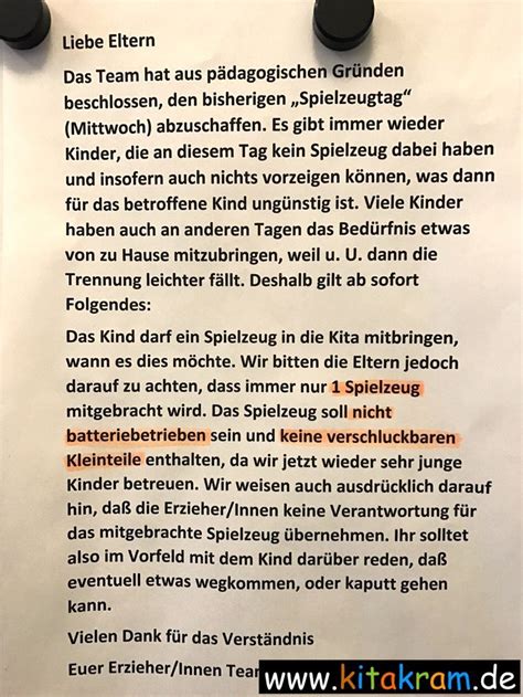 Poster mit tollem zitat zur bedeutung des kindergartens für die persönlichkeitsentwicklung und für die gesellschaft. Spielzeugtag in der Kita | kitakram.de - #der #kita # ...