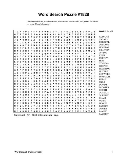 Word Search Puzzles Printable Bing Images For Bo