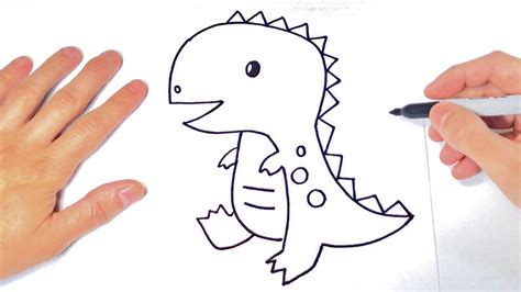 Como Dibujar Un Dinosaurio Easy Drawings Dibujos Faciles My Xxx Hot Girl