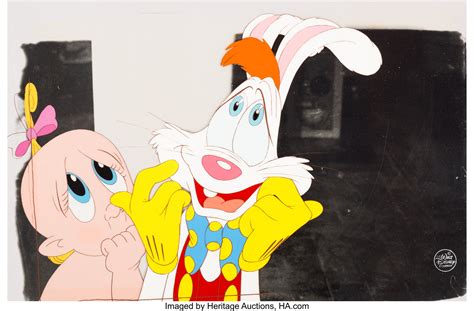 Who Framed Roger Rabbit Roger And Baby Herman Production Cel Setup