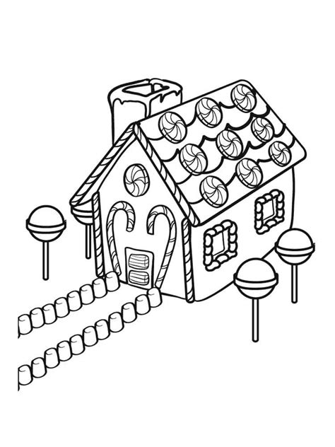 gingerbread house coloring Gingerbread house coloring pages for christmas