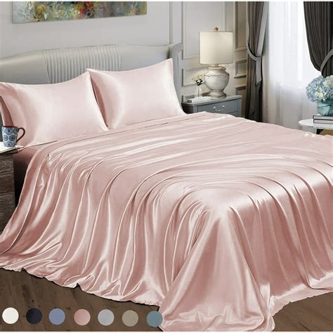Satin Radiance Soft Silky Satin Sheets Solid Color Deep Pocket Twin Xl