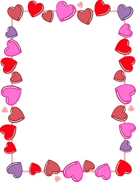 Heart Frame Png Blue Heart Border Designs Clipart Cli