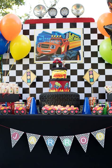 Blaze And The Monstermachines Birthday Party Ideas Photo 1 Of 53