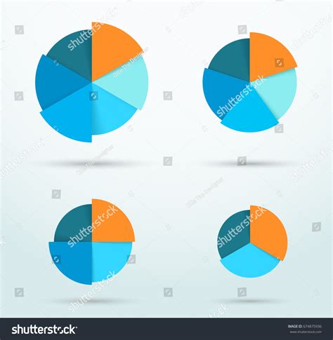Infographic Pie Chart Segment Circles Template Stock Vector Royalty