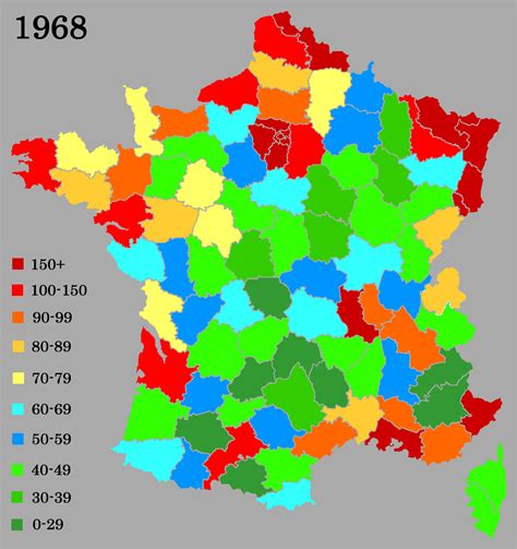 France Population Density 1968 Systeme Solaire Solaire