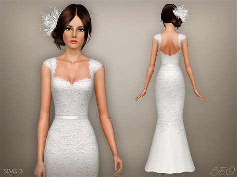 The Sims Resource Wedding Dress 7 Original Mesh