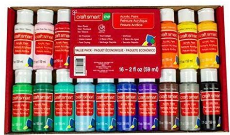 Craft Smart Acrylic Paint Value Pack By Craft Smart 16 Pieces